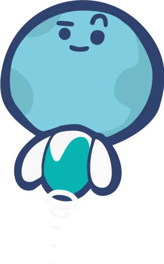 Luna Payroll Character in full shown on a transparent background