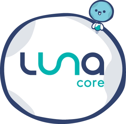 Luna Core Payroll Logo with Luna Character