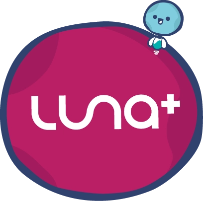 Luna+ Payroll Logo with Luna Character